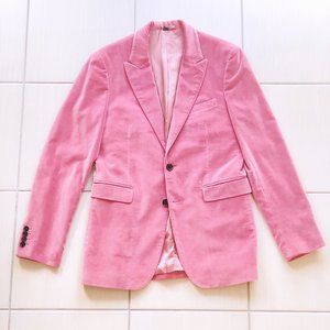 BURBERRY Pink Velvet Blazer Sport Suit Jacket